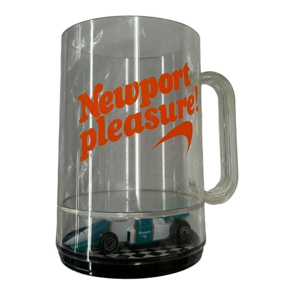 Newport Pleasure Cigarettes Promo Race Car Indy Diecast Scale Model In Cup Mug
